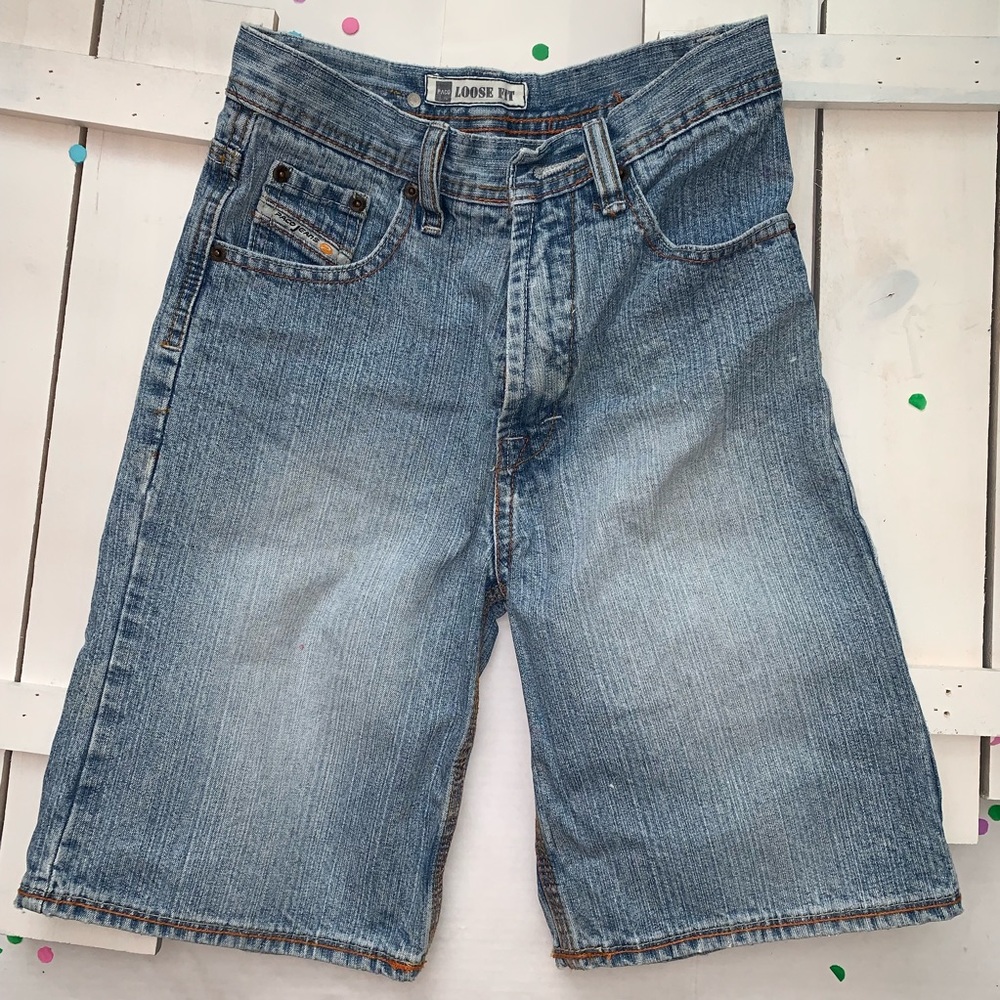 Paco Boys Loose Fit Faded Wash Knee Length Shorts